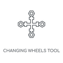 Obraz premium changing wheels tool icon