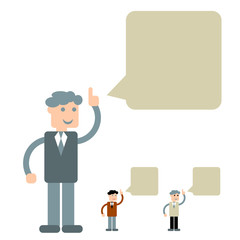 Design of person with speech bubble. Vector illustration