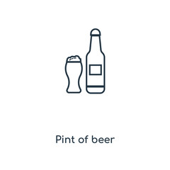 pint of beer icon vector
