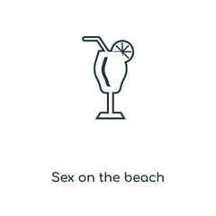 sex on the beach icon vector