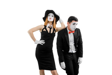 Arrogant woman and sad man