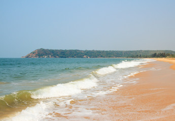 Beautiful empty beach with tropical nature