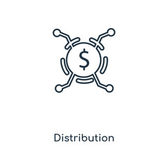 distribution icon vector