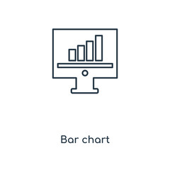 bar chart icon vector