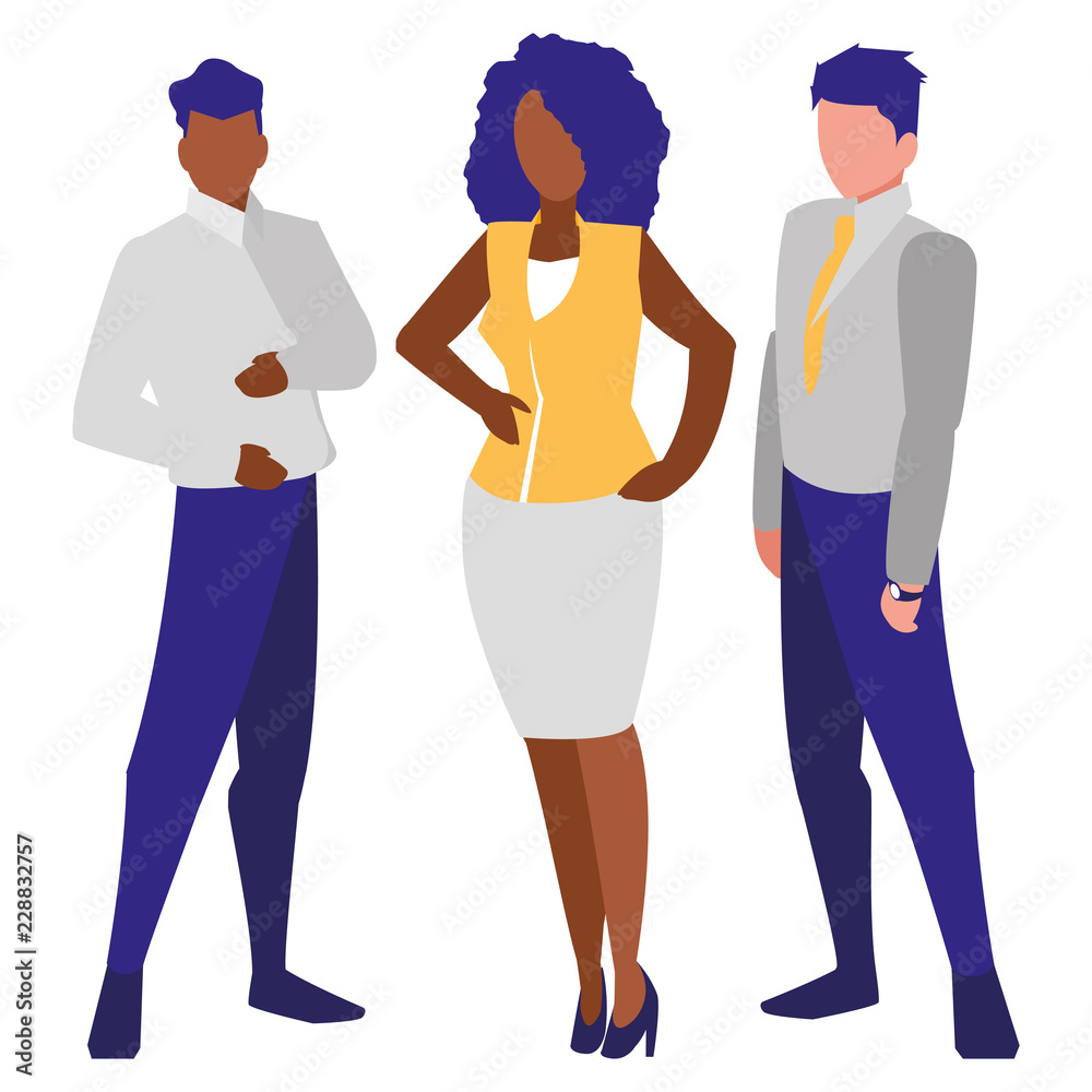 Poster avatar businesspeople design