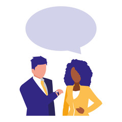 conversation and businesspeople design