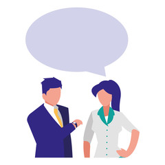 conversation and businesspeople design