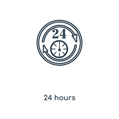 24 hours icon vector