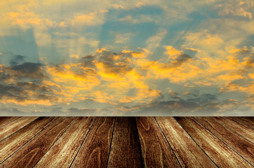 Nice sunset sky with clouds at Sichang island