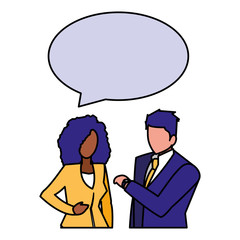conversation and businesspeople design
