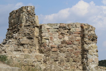 Stone fortress near Jvari church in Georgia