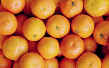 A lot of mandarin orange  in the market  with full frame.
