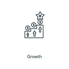 growth icon vector