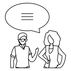 conversation and businesspeople design