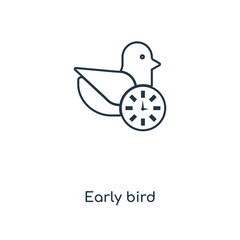 early bird icon vector