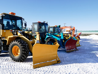 除雪車の待機場