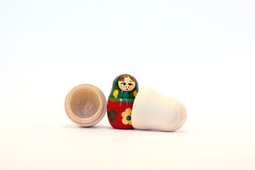 Individual versus common, nesting dolls symbolizing individualization