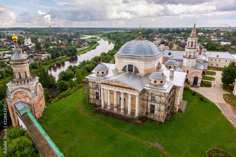 Poster View from the bell tower of Borisoglebsky Monastery in Torzhok, Russia