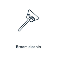 broom cleanin icon vector