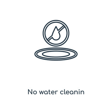 no water cleanin icon vector