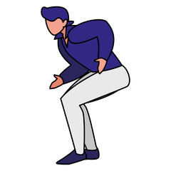 retro  dancer man icon