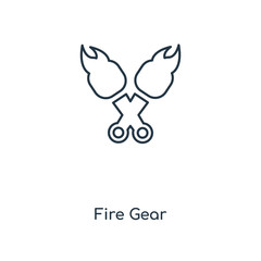 fire gear icon vector