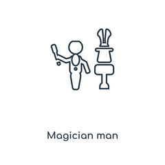 magician man icon vector