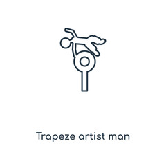 trapeze artist man icon vector