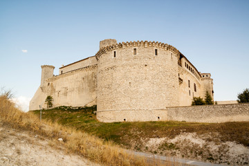 Fototapeta na wymiar Castle of Cuellar in Segovia. Medieval fortress, historical building (Castilla y León, Spain)