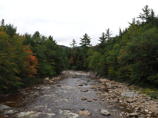 Fototapeta na wymiar Blick von der Albany Covered Bridge, New Hampshire