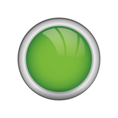 green button isolated icon