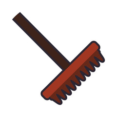 gardening rake tool icon