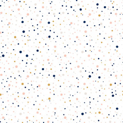 Vector falling snow seamless pattern. Winter holiday background