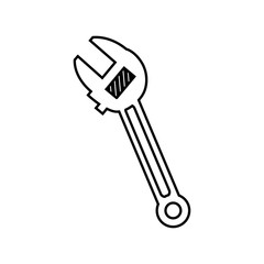 wrench key mechanic tool icon