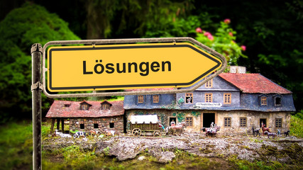 Fototapeta premium Schild 369 - Lösungen