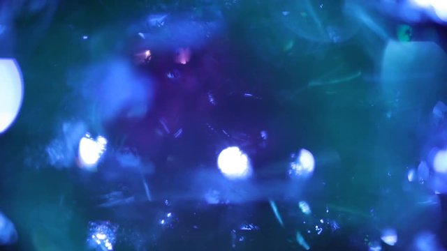 abstract background with Christmas lights in boken
