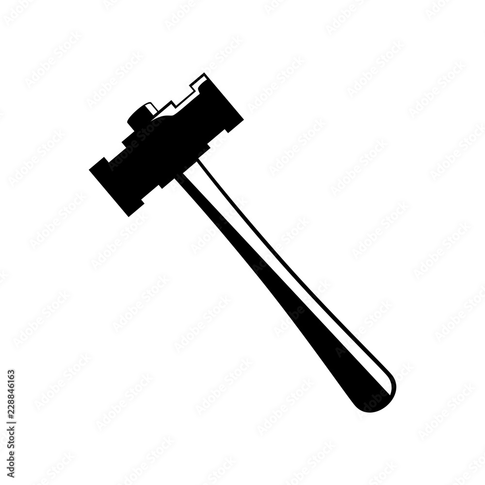 Sticker hammer handle tool icon