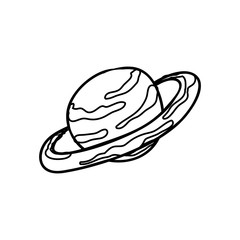 saturn planet space icon