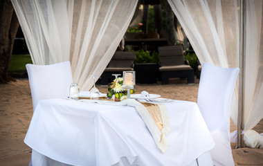 Romantic table setting