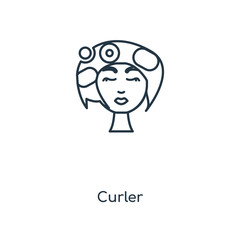 curler icon vector