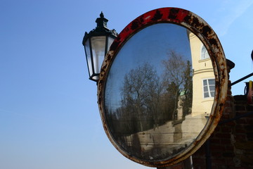 Old mirror reflection 