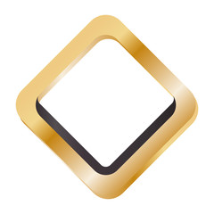 golden badge isolated icon