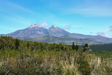Twin mountains in Ecuador