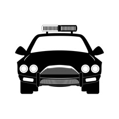 police patrol vehicle isolated icon