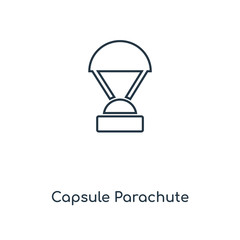 capsule parachute icon vector