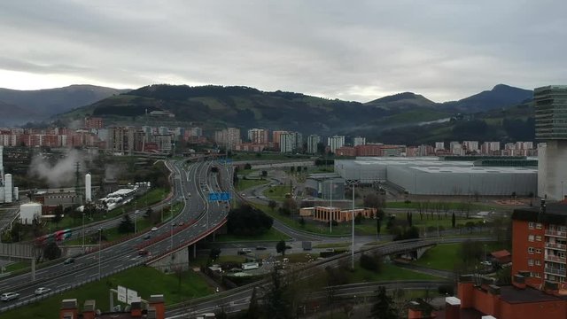Drone view Bilbao  