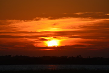 slow decent of the sun