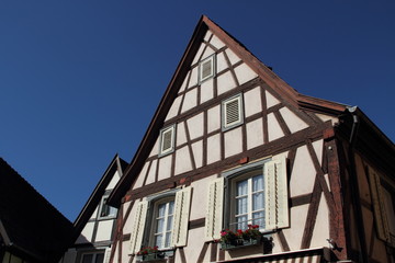 Fototapeta na wymiar historische Altstadt von Ribeauvillé-Riquewihr im Elsass 4