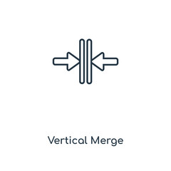Obraz premium vertical merge icon vector