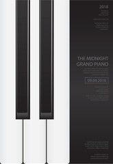 Fototapeta premium Music Grand Piano Poster Background Template Vector illustration